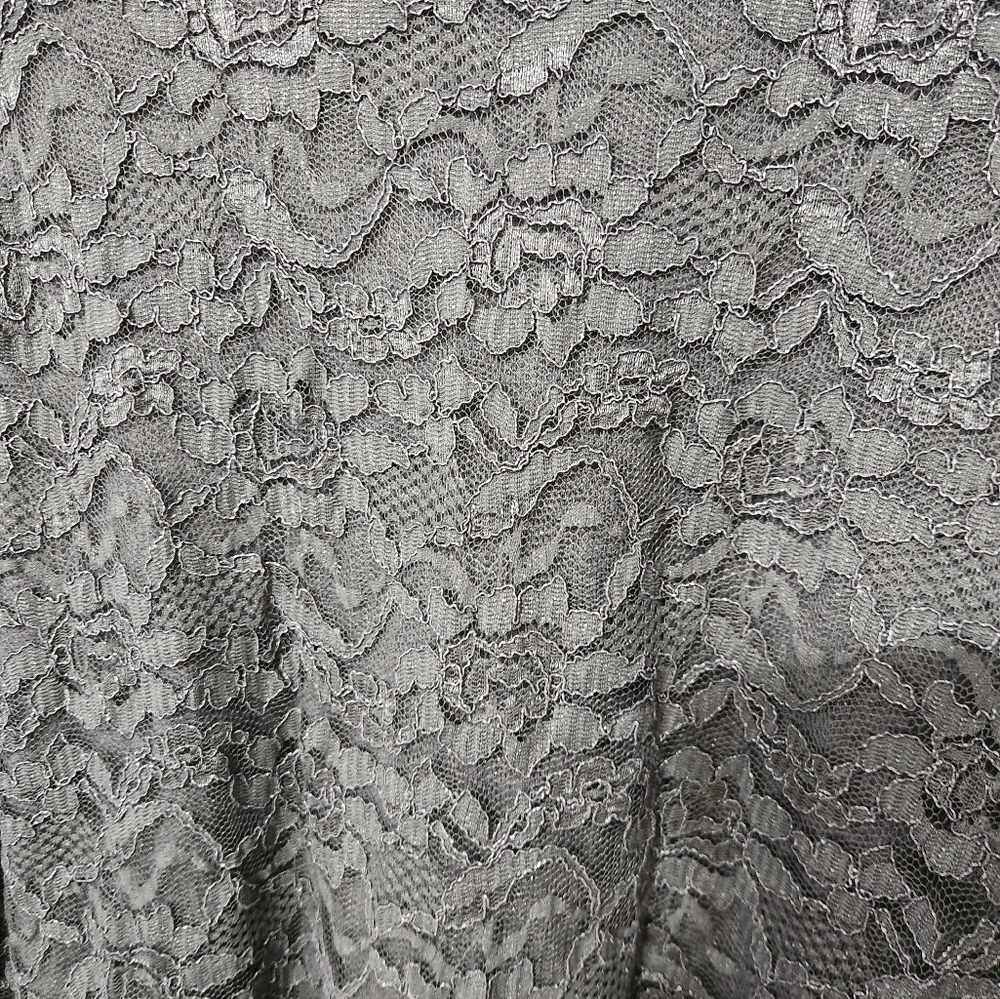 4 For $40 CHICO'S LACE FRONT LILY PULLOVER L/S SWEATER COLOR HEATHER GRAY SIZE 3 - Picture 4 of 5